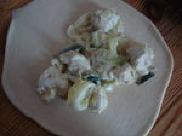 Crêpes Turques au Poulet, poireau et mascarpone - Préparation etape 5