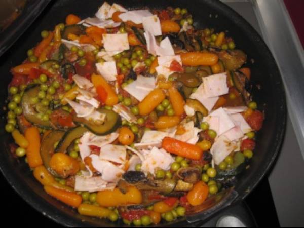 Ratatouille aux graines de sésame et ses nouilles de soja - Préparation etape 4