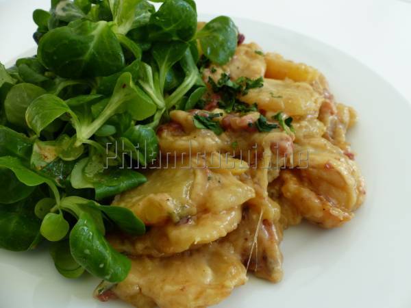 Tartiffade de pommes de terre au saint-nectaire et au cantal - Préparation etape 8
