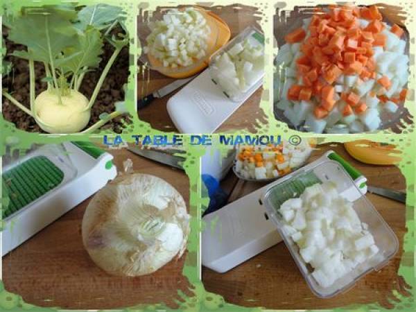 Chou rave glacé au miel de thym - Préparation etape 1