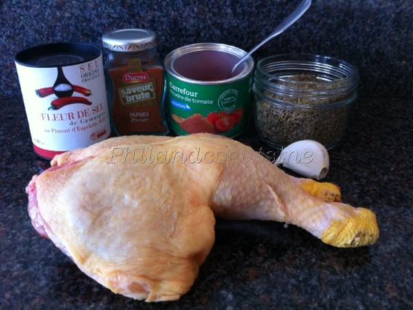 Cuisses de poulet en papillote maison et riz au lait à la cardamome - Préparation etape 1