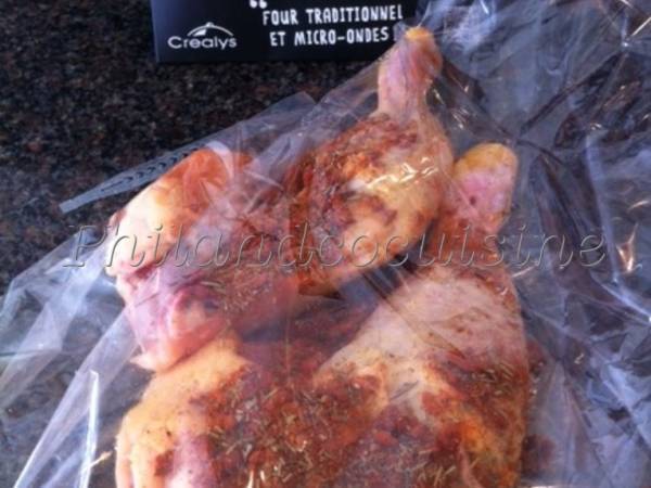 Cuisses de poulet en papillote maison et riz au lait à la cardamome - Préparation etape 3