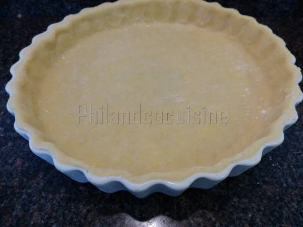 Quiche aux poireaux, pâte brisée maison au curry - Préparation etape 7