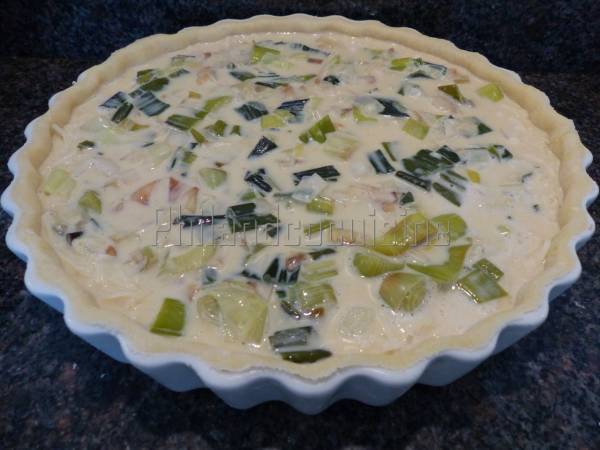 Quiche aux poireaux, pâte brisée maison au curry - Préparation etape 9
