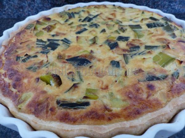 Quiche aux poireaux, pâte brisée maison au curry - Préparation etape 10