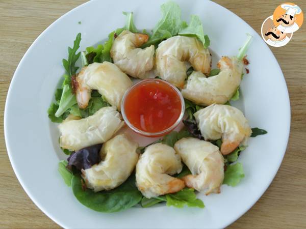 Crevettes croustillantes aux feuilles filo - Préparation etape 6