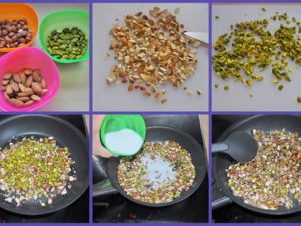 Nougat glacé facile - Préparation etape 2