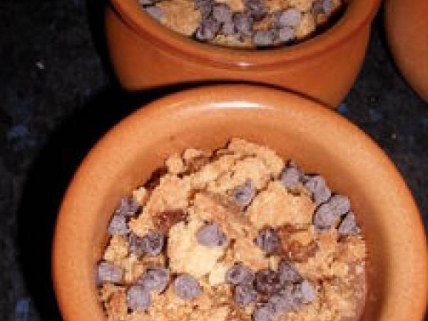 CREME POIRE CHOCOLAT EN CRUMBLE - Préparation etape 8