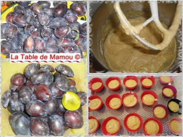 Muffins et cupcakes aux quetsches - Préparation etape 1