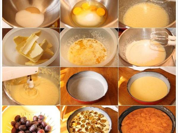 Gâteau aux prunes - Préparation etape 1