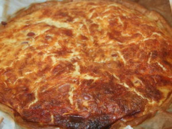 Quiche aux saucisses - Préparation etape 4