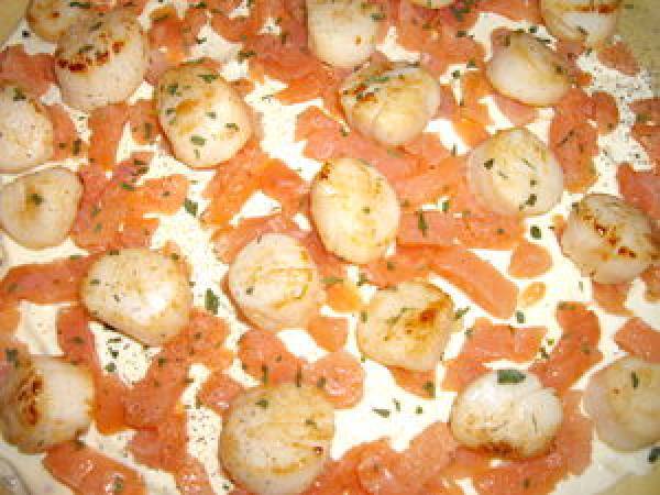 Tarte fine saumon et St Jacques - Préparation etape 3