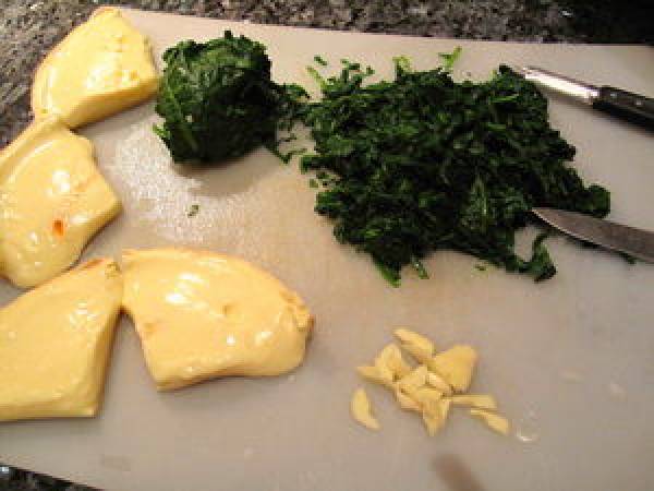 Tartiflette revisitée, aux épinards et au poulet - Préparation etape 9