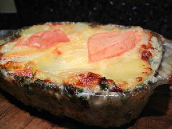 Tartiflette revisitée, aux épinards et au poulet - Préparation etape 12