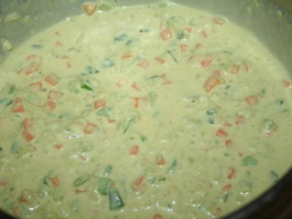 Filet de saumon sauce moutarde aux petits légumes - Préparation etape 3