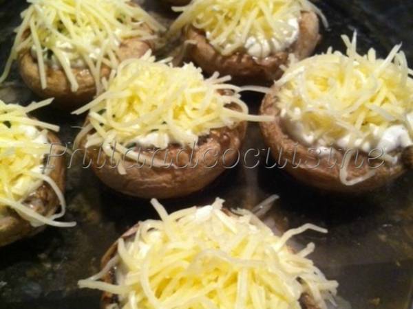 Champignons farcis au boursin cuisine - Préparation etape 4