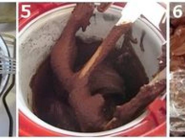 Dessert glacé chocolat framboise - Préparation etape 4