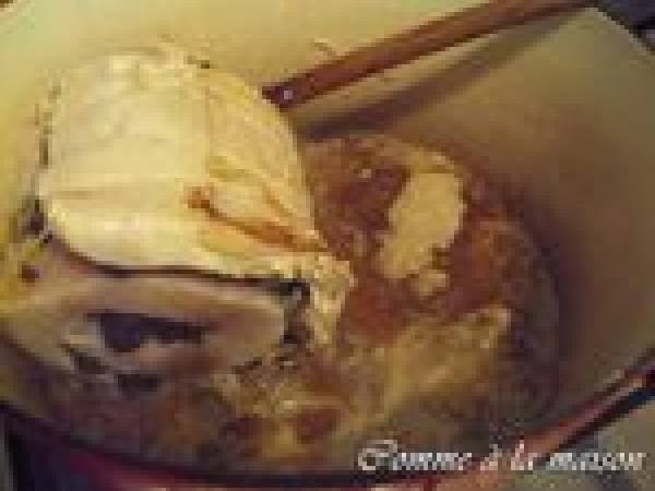 Rôti de porc farci aux olives et jambon cru - Préparation etape 4