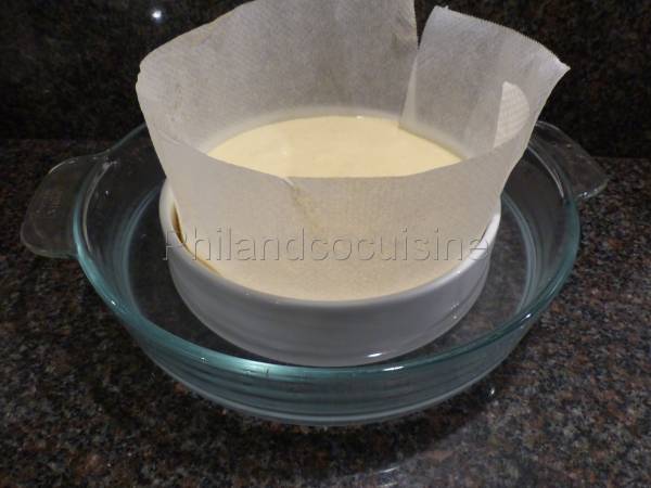 Japanese Cotton Cheesecake au chocolat blanc ou gâteau aux 3 ingrédients et sans gluten - Préparation etape 8