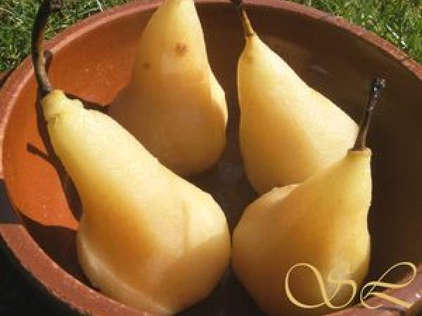 Poire fondante sur sablé aux spéculoos et sa sauce au chocolat (Roquefort ?) - Préparation etape 3