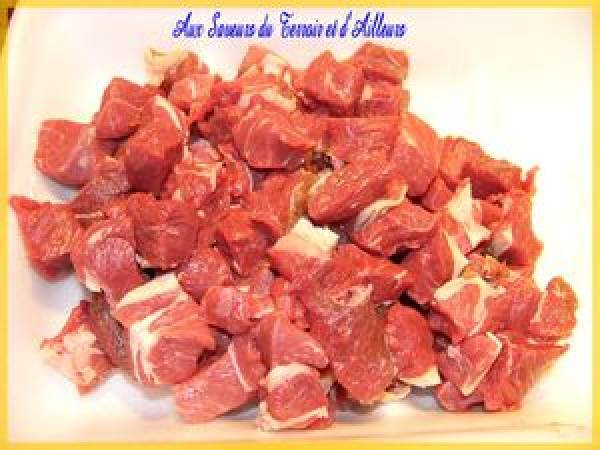 TAJINE D'AGNEAU AUX ABRICOTS ET AUX AMANDES - Préparation etape 2