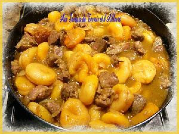 TAJINE D'AGNEAU AUX ABRICOTS ET AUX AMANDES - Préparation etape 7