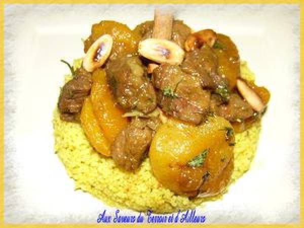 TAJINE D'AGNEAU AUX ABRICOTS ET AUX AMANDES - Préparation etape 9