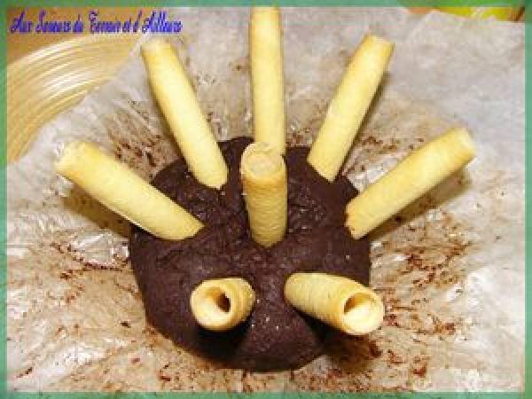 GATEAU HERISSON AUX CIGARETTES RUSSES - Préparation etape 6