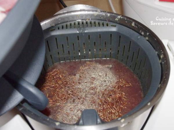 Lapin sauce au vin rouge et accompagnement - Préparation etape 2