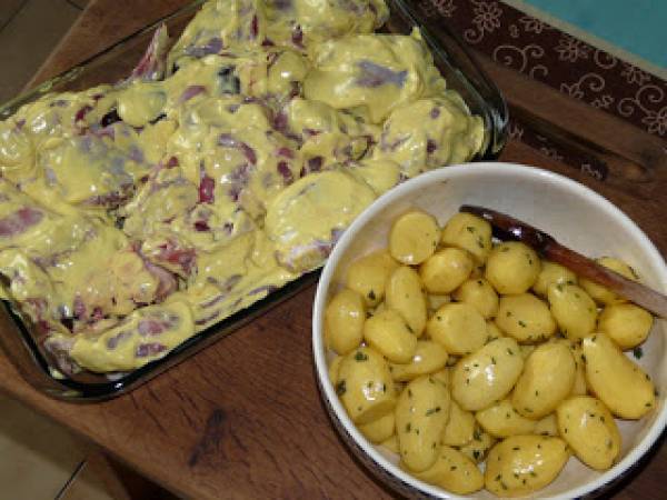 On invite les copains : Lapin à la moutarde Savora et aux pommes de terre grenailles - Préparation etape 4