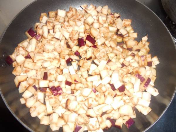 Tarte à l'aubergine avec pâte brisée express - Préparation etape 6