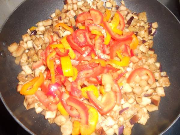 Tarte à l'aubergine avec pâte brisée express - Préparation etape 7