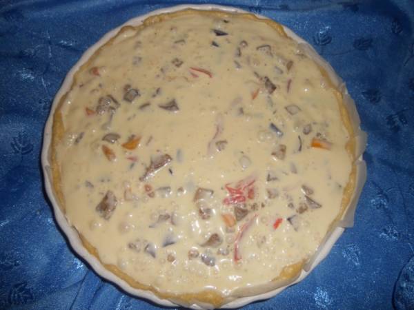 Tarte à l'aubergine avec pâte brisée express - Préparation etape 11