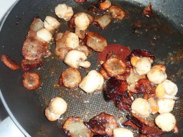 Omelette aux topinambours et aux noix de pétoncles - Préparation etape 5