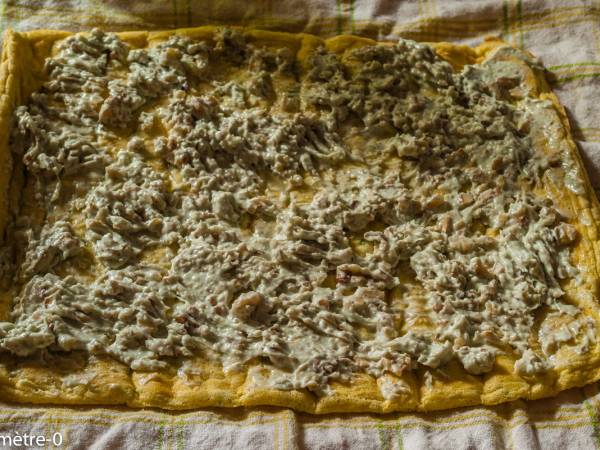 Roulé apéro au roquefort et aux noix - Préparation etape 3