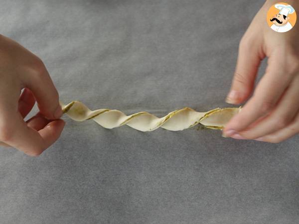 Torsades de pesto et parmesan - Préparation etape 3