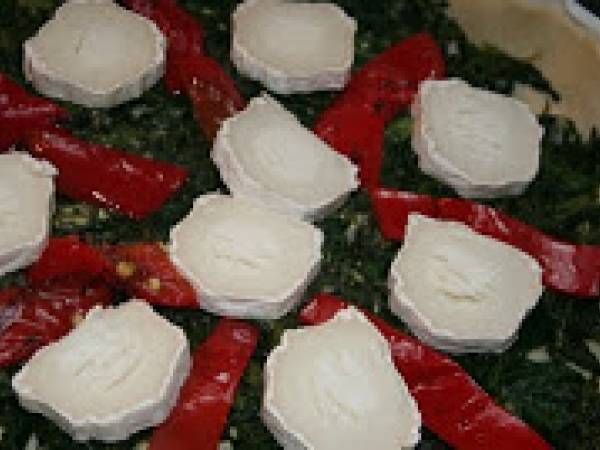 Tarte épinards chèvre poivron - Préparation etape 5