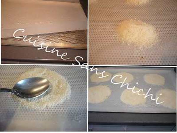 Millefeuille de tuiles de parmesan au jambon cru. - Préparation etape 4