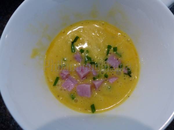 Mug quiche jambon fromage - Préparation etape 3