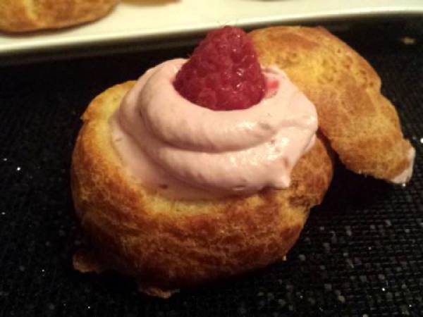 Choux à la ganache framboise - Préparation etape 9