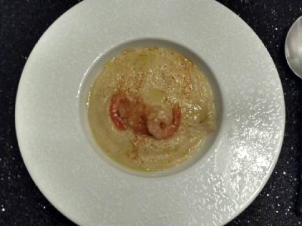 Velouté de topinambour au curry, crevettes poêlées - Préparation etape 5