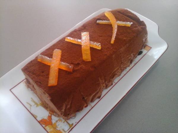 Marquise au chocolat et aux écorces d'oranges confites - Préparation etape 1