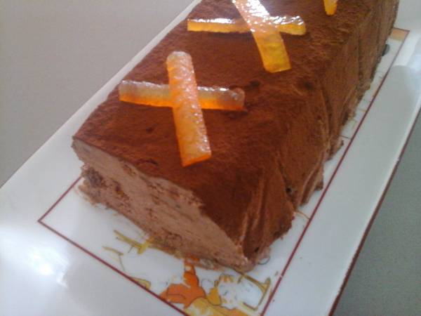 Marquise au chocolat et aux écorces d'oranges confites - Préparation etape 2