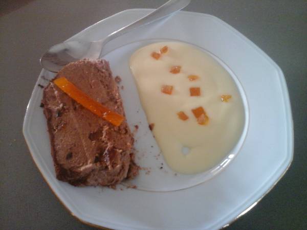 Marquise au chocolat et aux écorces d'oranges confites - Préparation etape 3