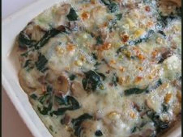 Crêpes aux épinards, au jambon et aux champignons - Préparation etape 8