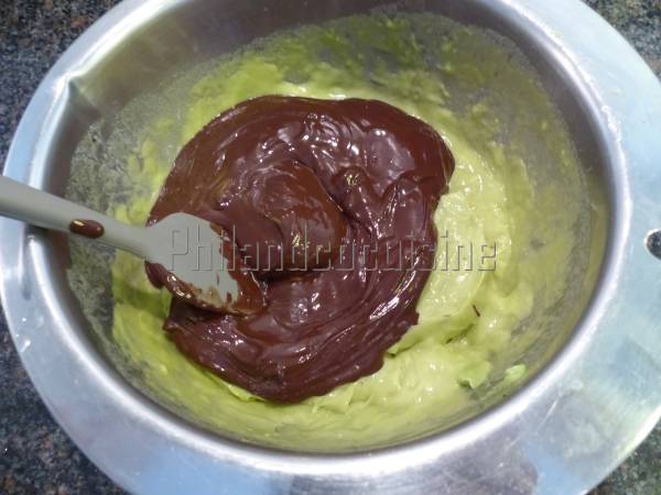 Fondant au chocolat et à l'avocat - Préparation etape 4