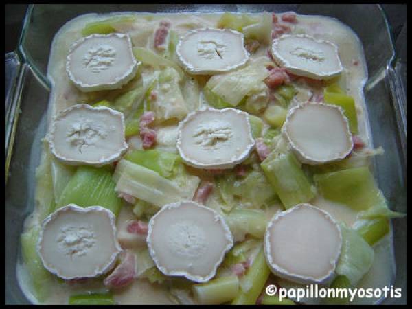 FLAN DE POIREAUX AUX LARDONS - Préparation etape 6