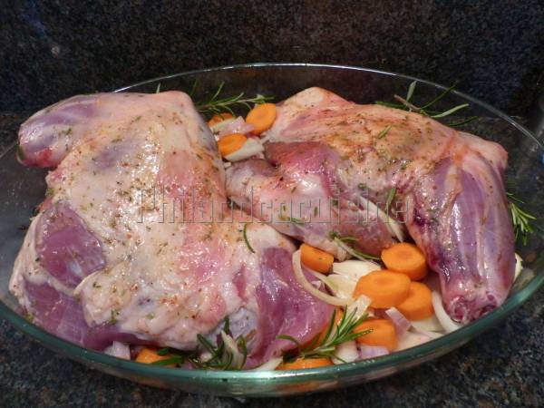 Epaule d'agneau lentement confite au four - Préparation etape 2