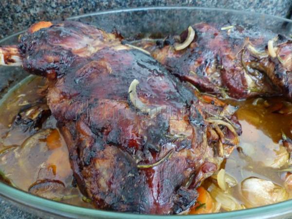 Epaule d'agneau lentement confite au four - Préparation etape 3