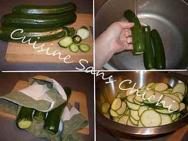 Tarte aux courgettes et camembert - Préparation etape 1